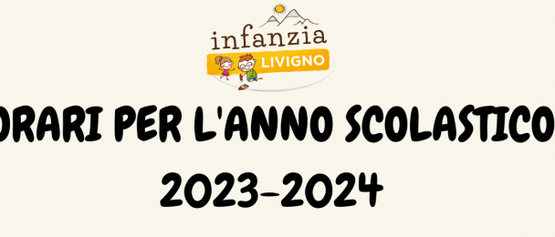 DATE E ORARI INIZIO ANNO SCOLASTICO 2023-2024